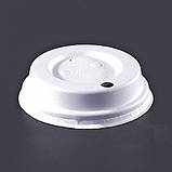 Кришки паперові для стаканів 90 мм 50 шт Huhtamaki білі для DW12, 16, фото 2