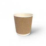 Стакани паперові гофровані 110 мл 25 шт бурі Ripple, фото 3