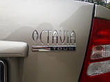 Наклейка s Octavia 132х43х1,1мм №1 силіконова маса на сріблястій основі з плівки самоклеюча, фото 7