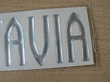Наклейка s Octavia 132х43х1,1мм №1 силіконова маса на сріблястій основі з плівки самоклеюча, фото 5