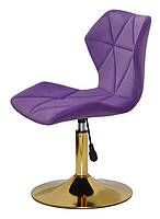 Стілець Torino GD-Base велюр пурпуровий 1013 (фіолетовий) на золотій нозі-опорі з регулюванням висоти сидіння, фото 6