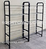 Взуттєва полиця-гойдалка на 5 ярусів Tatkraft Artmoon Labrador 42х19х70 см. вміщує 10 пар взуття, фото 3