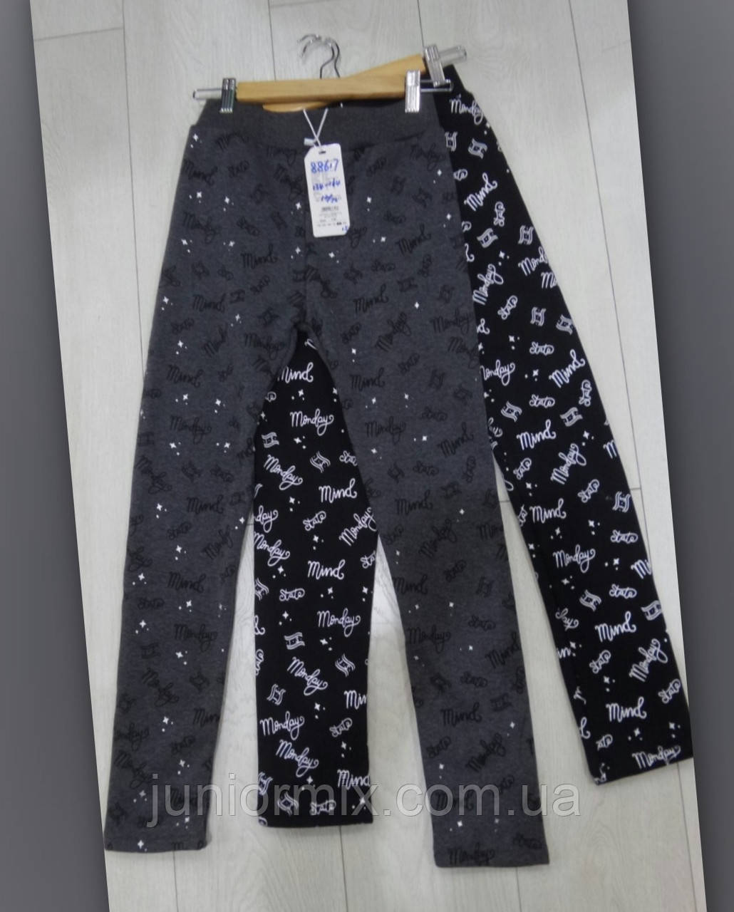 Підліткові теплі трикотажні лосини на травці для дівчаток оптом GRACE 134 —-164 см