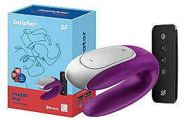 Багатофункціональний вібратор для пар з управлінням через додаток Satisfyer Double Fun Violet