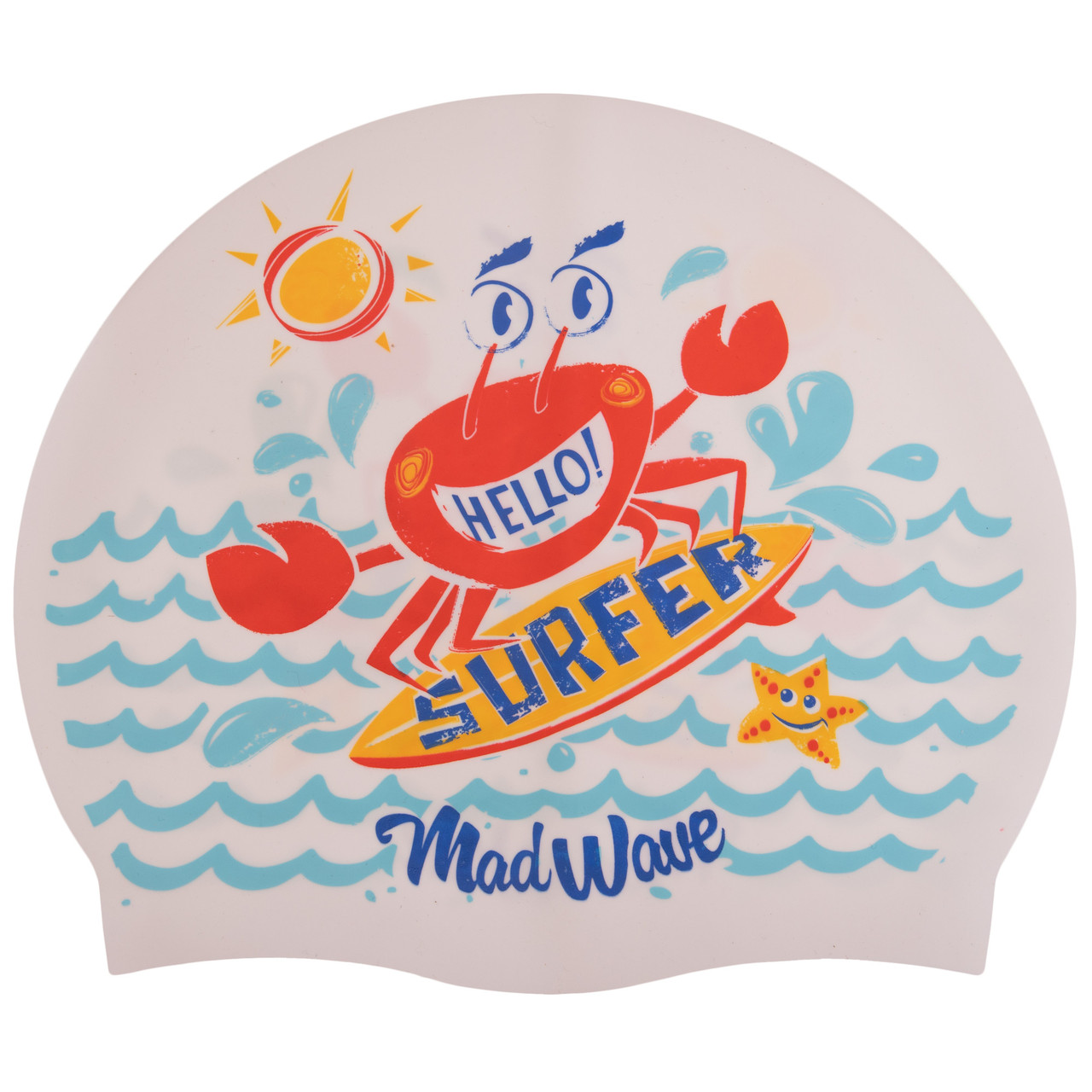 Шапочка для плавания детская MadWave Junior SURFER M057912 цвета в ассортименте - фото 1 - id-p1480279377
