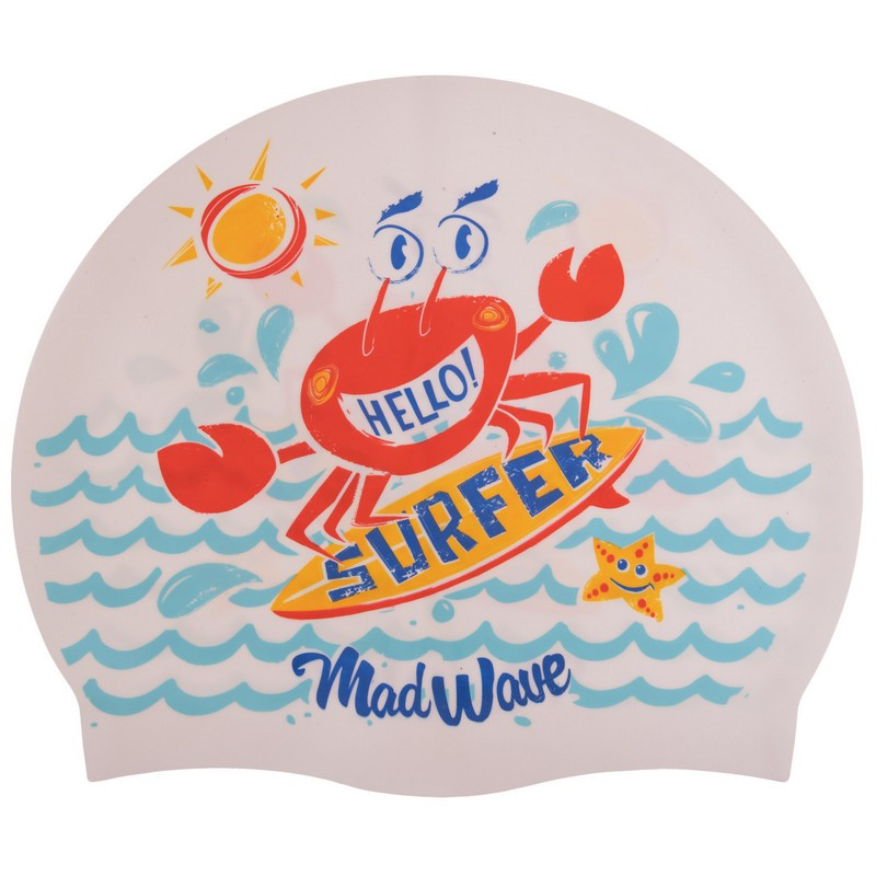 Шапочка для плавания детская MadWave Junior SURFER M057912 цвета в ассортименте - фото 2 - id-p1480279377