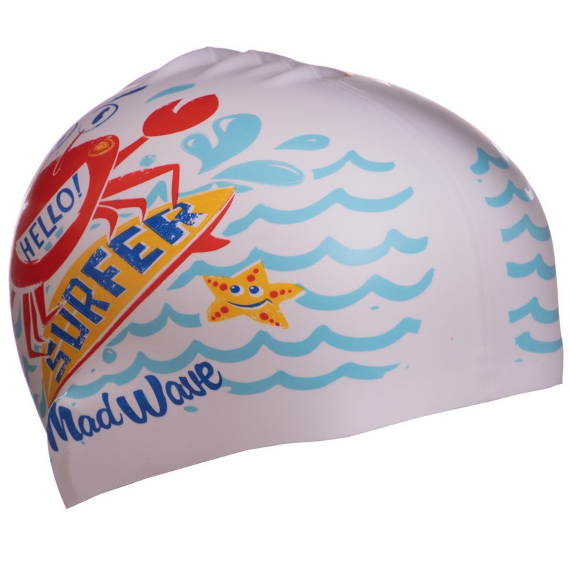 Шапочка для плавания детская MadWave Junior SURFER M057912 цвета в ассортименте - фото 4 - id-p1480279377