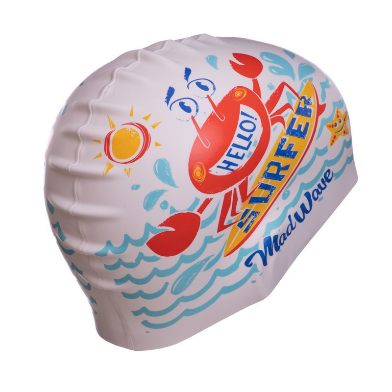Шапочка для плавания детская MadWave Junior SURFER M057912 цвета в ассортименте - фото 6 - id-p1480279377