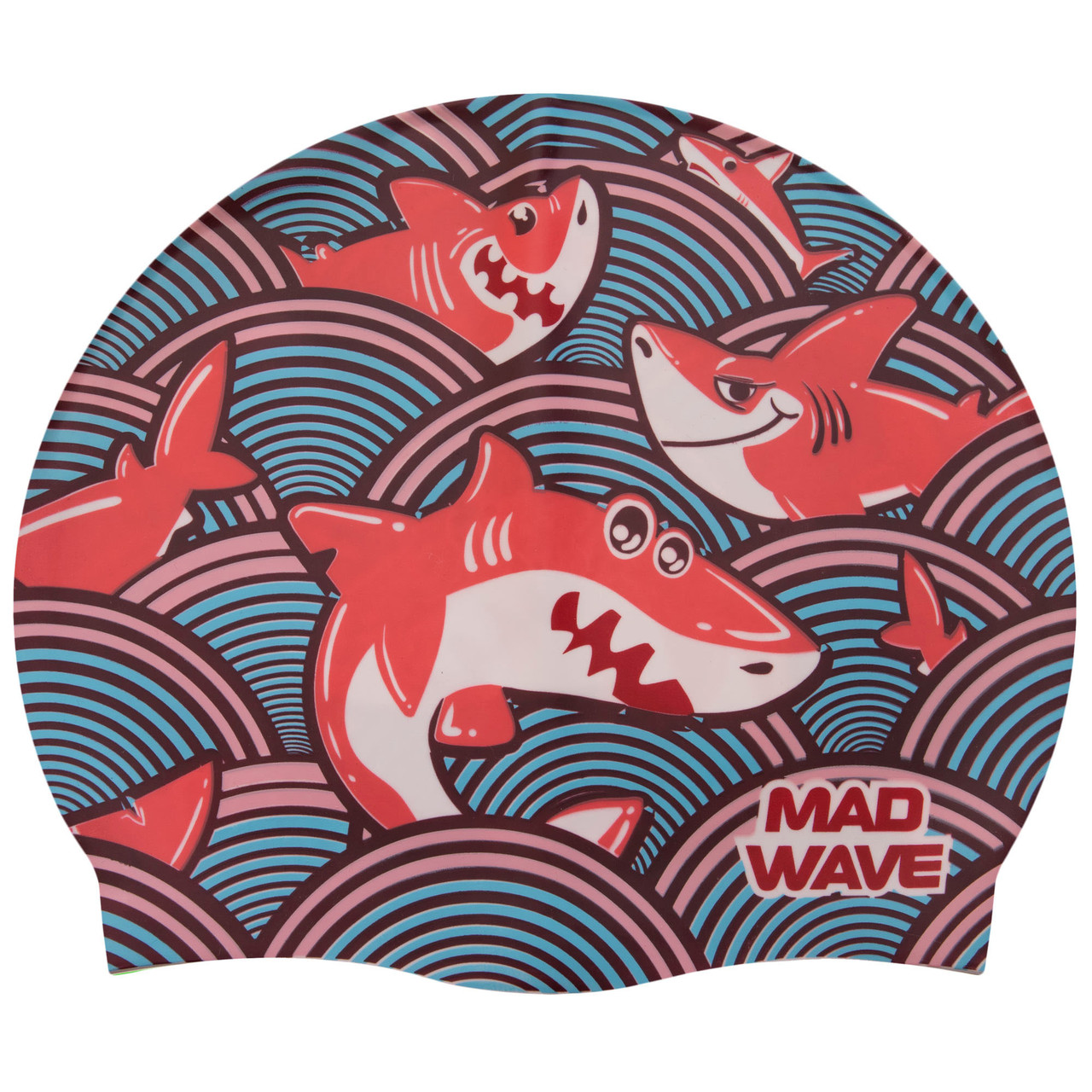 Шапочка для плавания детская MadWave Junior SHARKY M057911 цвета в ассортименте - фото 1 - id-p1480279378