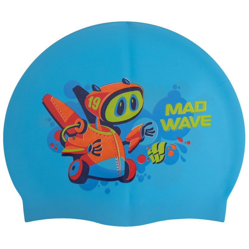 Шапочка для плавания детская MadWave Junior MAD BOT M057915 цвета в ассортименте - фото 2 - id-p1480279379