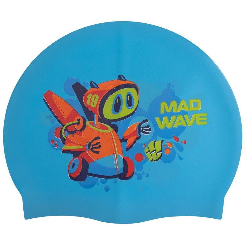 Шапочка для плавания детская MadWave Junior MAD BOT M057915 цвета в ассортименте - фото 3 - id-p1480279379