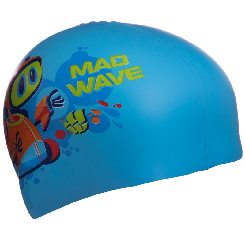 Шапочка для плавания детская MadWave Junior MAD BOT M057915 цвета в ассортименте - фото 4 - id-p1480279379