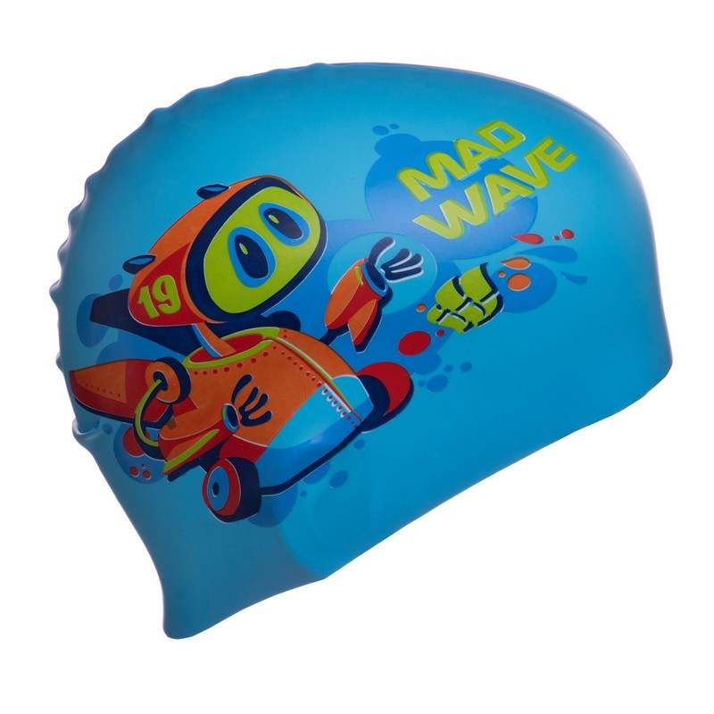 Шапочка для плавания детская MadWave Junior MAD BOT M057915 цвета в ассортименте - фото 5 - id-p1480279379