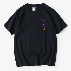 Футболка чорна LOYS Cactus Jack радужний прінт S