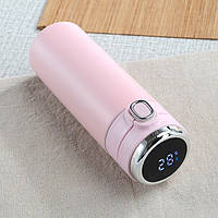 Умный термос с датчиком температуры и дисплеем Vacuum 420 мл - розовый
