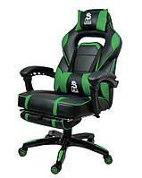 Кресло геймерское, игровое, спортивное Deus Large Green черно зеленое