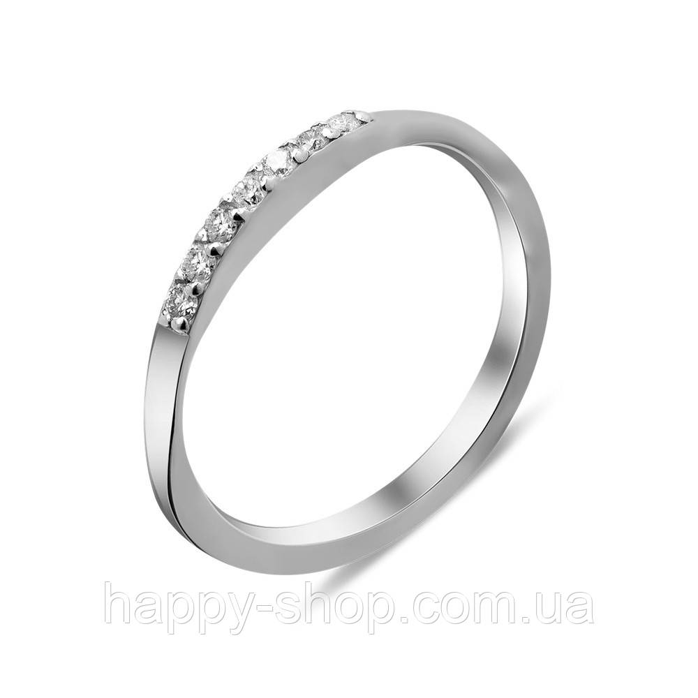 Срібне кільце з діамантом B023-10 розмір:18;
