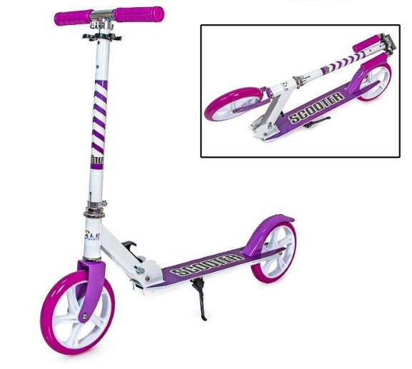 Самокат двоколісний для дівчинки від 5 років Scale Sports Scooter 460 фіолетовий