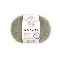 Gazzal SUPER KID MOHAIR (Супер Кид Мохер) № 64407 серо-бежевый (Пряжа мохер, нитки для вязания)