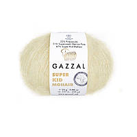 Gazzal SUPER KID MOHAIR (Супер Кід Мохер) № 64408 молочний (Пряжа мохер, нитки для в'язання)