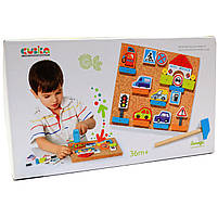 Дерев'яний іграшковий набір Cubika аплікація-1 (13883), фото 3