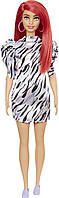 Лялька Барбі Модниця Barbie Fashionistas Doll, Animal Print Dress Short Red Hair 168 GRB56