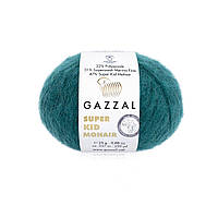 Gazzal SUPER KID MOHAIR (Супер Кід Мохер) № 64425 бірюзовий (Пряжа мохер, нитки для в'язання)