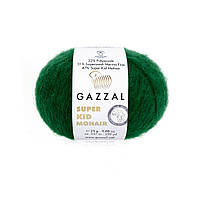 Gazzal SUPER KID MOHAIR (Супер Кід Мохер) № 64428 смарагд (Пряжа мохер, нитки для в'язання)