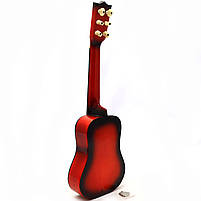 Іграшка дитяча гітара дерев'яна, струнна з медіатором, 52 см (M 1370), фото 4