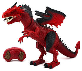 Іграшка дракон Dinosaurs Land Toys на радіокеруванні RS6159A, червоний, 50 см (дихає парою, ходить, машит
