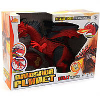 Іграшка дракон Dinosaurs Land Toys на радіокеруванні RS6159A, червоний, 50 см (дихає парою, ходить, машит, фото 4