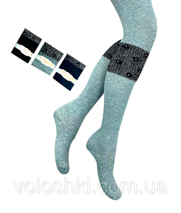 Колготи для дівчинки демісезонні, зі стразами, фото 1