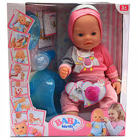 Інтерактивна лялька Baby Born (бебі бон). Пупс аналог рожевий 10 функцій бебі Борн 8006-16