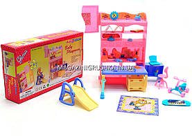 Дитяча іграшкова меблі Глорія Gloria для ляльок Барбі Дитяча кімната 21019. Облаштуйте ляльковий будиночок