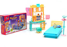 Дитяча іграшкова меблі Глорія Gloria для ляльок Барбі Спальня 21014. Облаштуйте ляльковий будиночок