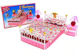 Дитяча іграшкова меблі Глорія Gloria для ляльок Барбі Спальня 99001. Облаштуйте ляльковий будиночок
