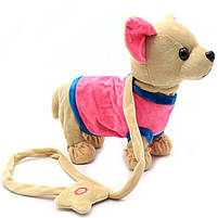 Інтерактивна м'яка іграшка «Музична собачка Чихуахуа на повідку» у костюмі М 02081/3/4/5, фото 3