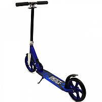 Самокат двоколісний BEST SCOOTER синій, колеса PU - 200 мм (27739), фото 4