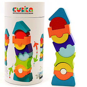 Дитячий дерев'яний конструктор Піраміда Cubika(Кубики) 12862. Дерев'яні еко іграшки