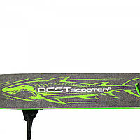 Самокат двоколісний Shark (акула) BEST SCOOTER салатовий, колеса PU - 200 мм (69496), фото 2