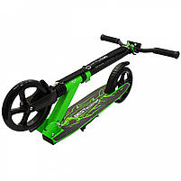 Самокат двоколісний Shark (акула) BEST SCOOTER салатовий, колеса PU - 200 мм (69496), фото 3