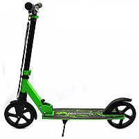 Самокат двоколісний Shark (акула) BEST SCOOTER салатовий, колеса PU - 200 мм (69496), фото 4