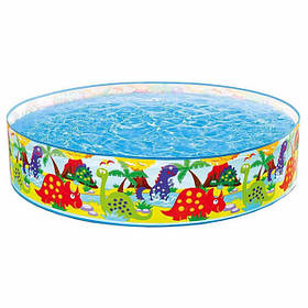 Дитячий каркасний басейн Intex Happy Animals Clearview Snapset Pool 122х25 см (58474)