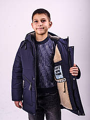 Дуже тепла зимова куртка пуховик для хлопчика Олексій розміри 110 - 152