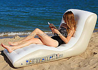 Матрац-шезлонг одномісний надувний Intex (Lounge) арт. 56861. Дуже добре підходить для відпочинку на морі, в басейні, фото 4