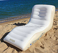 Матрац-шезлонг одномісний надувний Intex (Lounge) арт. 56861. Дуже добре підходить для відпочинку на морі, в басейні, фото 5