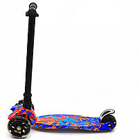 Самокат триколісний дитячий MAXI Best Scooter пластмасовий, 4 колеса PU, СВІТЛО d = 12см (779-1338), фото 4