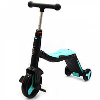 Самокат-трансформер дитячий Best Scooter 3в1 Блакитний (JT 20255), фото 2
