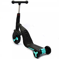 Самокат-трансформер дитячий Best Scooter 3в1 Блакитний (JT 20255), фото 7