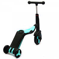 Самокат-трансформер дитячий Best Scooter 3в1 Блакитний (JT 20255), фото 10